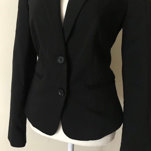 Express Two Button Suit Blazer Black Jacket Size 2 - Picture 12 of 13